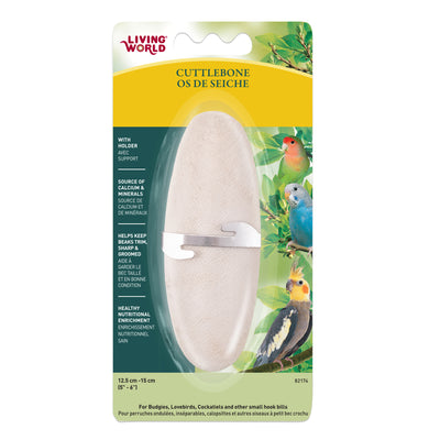 Living World Cuttlebone with Holder, Medium (5-6in)
