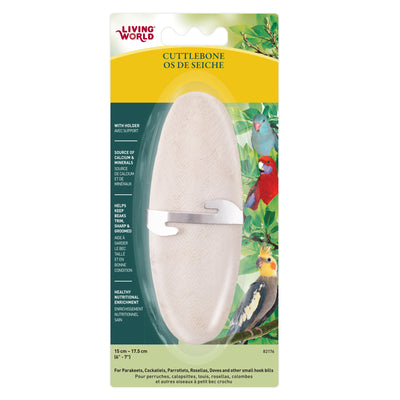 Living World Cuttlebone with Holder, Large (6-7in)