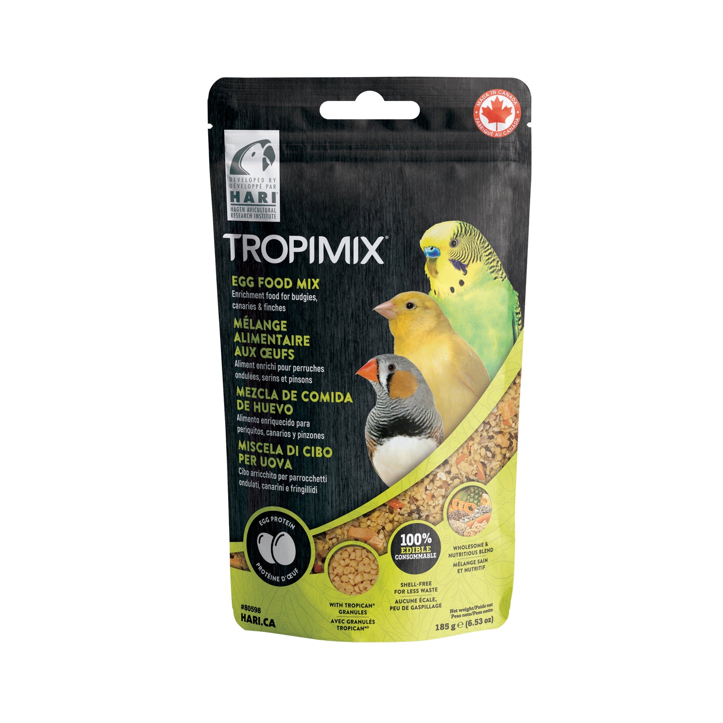 HARI Tropimix Egg Food Mix for Budgies, Canaries & Finches