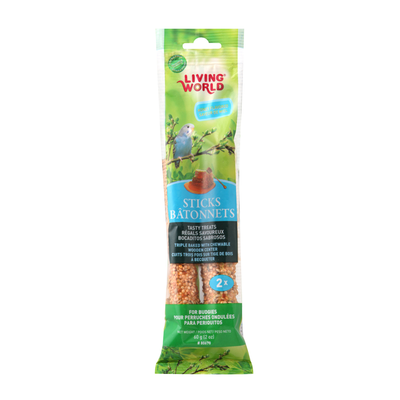 Living World Budgie Treat Sticks, Honey Flavour