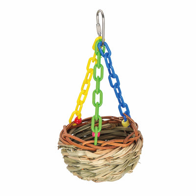 Treat Basket Bird Toy with Plastic Chains