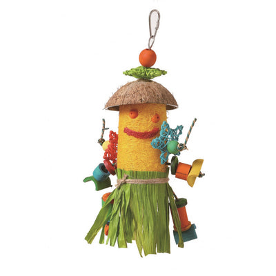 Hawaiian Style Loofah Man Parrot Bird Toy