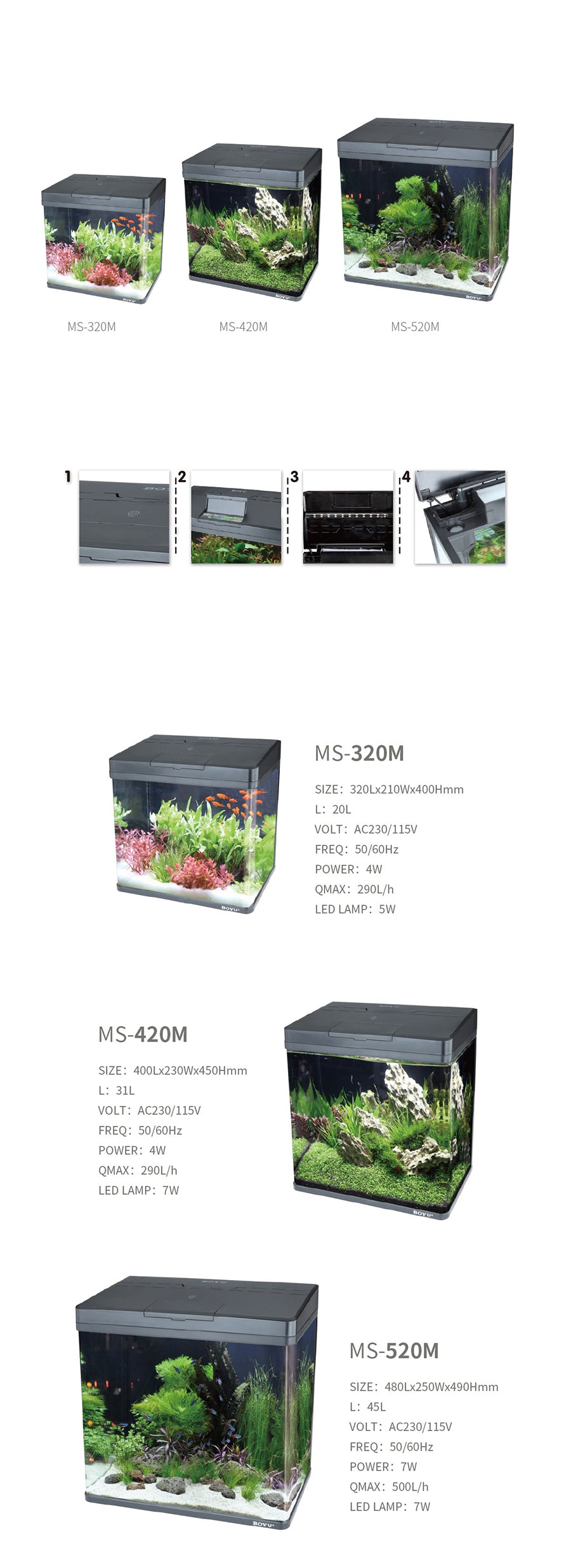 BOYU MS Aquarium